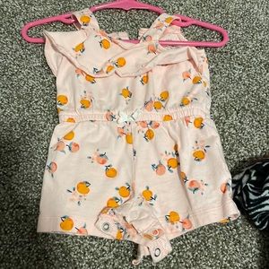 Peaches baby romper